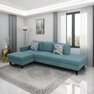 Lake-Green Calico 2-Piece Couch Living Room Sofa Set