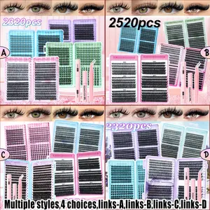 Cluster False Lashes, Multiple Styles, Easy DIY Personal Lashes, Includes Lash Tools, Perfect for Daily Use, Parties, Travel, Gifts, Eyelash Extensions