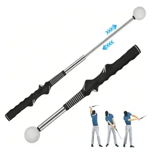 Retractable Golf Swing Trainer, Training Aid for Grip Correction, Click Feedback & Arm Connection, for Right & Left Handed Golfers