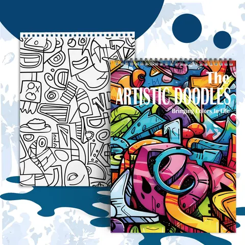 Graffiti Style Coloring Painting, 1 Count 11.22 X 8.27 Inches, Relieve Stress, Relax Mood, Suitable for Halloween Gift Selection, Art Craft Supplies