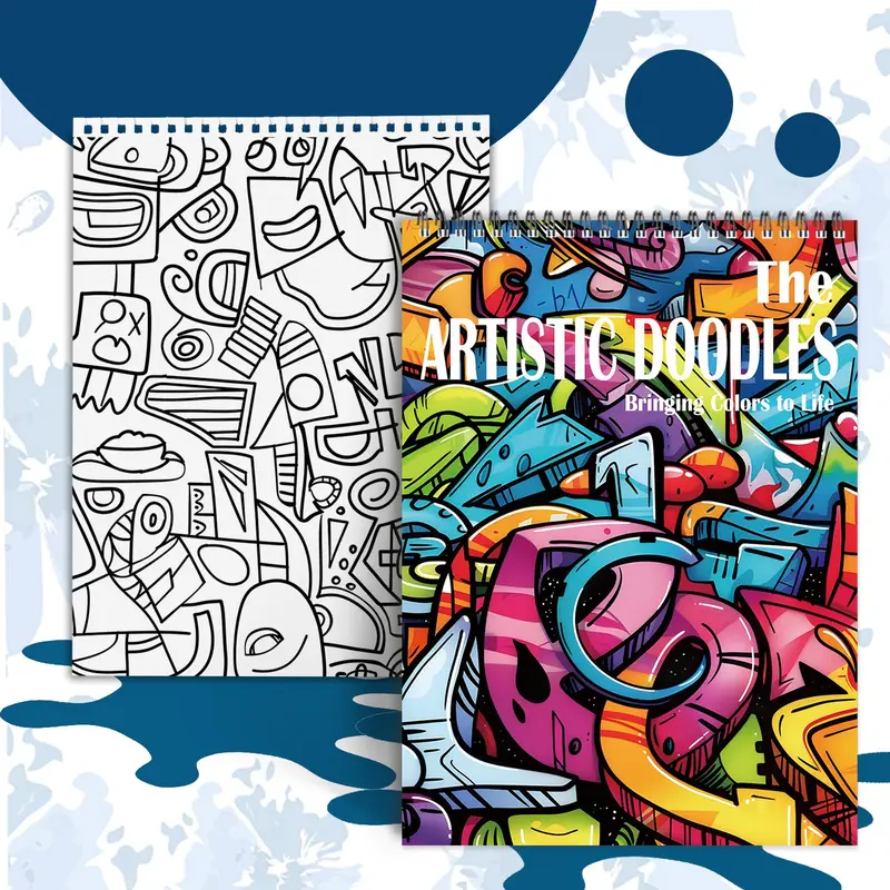 Graffiti Style Coloring Painting, 1 Count 11.22 X 8.27 Inches, Relieve Stress, Relax Mood, Suitable for Halloween Gift Selection, Art Craft Supplies