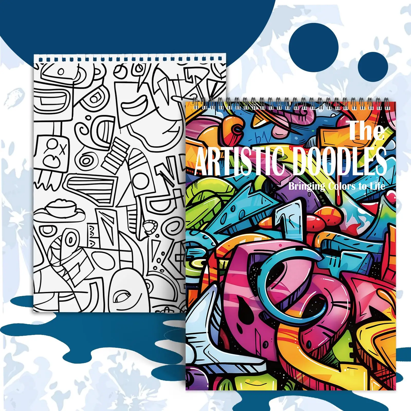Graffiti Style Coloring Painting, 1 Count 11.22 X 8.27 Inches, Relieve Stress, Relax Mood, Suitable for Halloween Gift Selection, Art Supplies