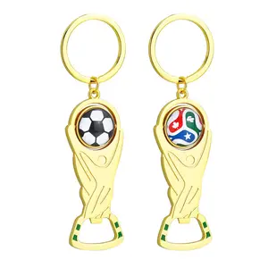 2026 FIFA World Cup Keychain Bottle Opener – Rotating Soccer Trophy Keyring, Fan Gifts