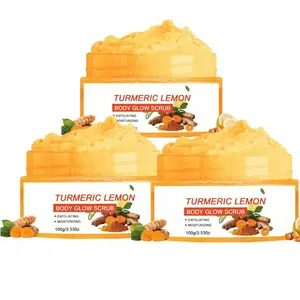 Turmeric Body Scrub, Botanical Skin Cleanser for Dullness & Uneven Tone, Gentle Exfoliating Scrub for Smooth & Glowing Skin Texture