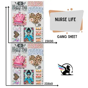 Nurse Life | Premade DTF Transfer Gang Sheet For Graphic Tees