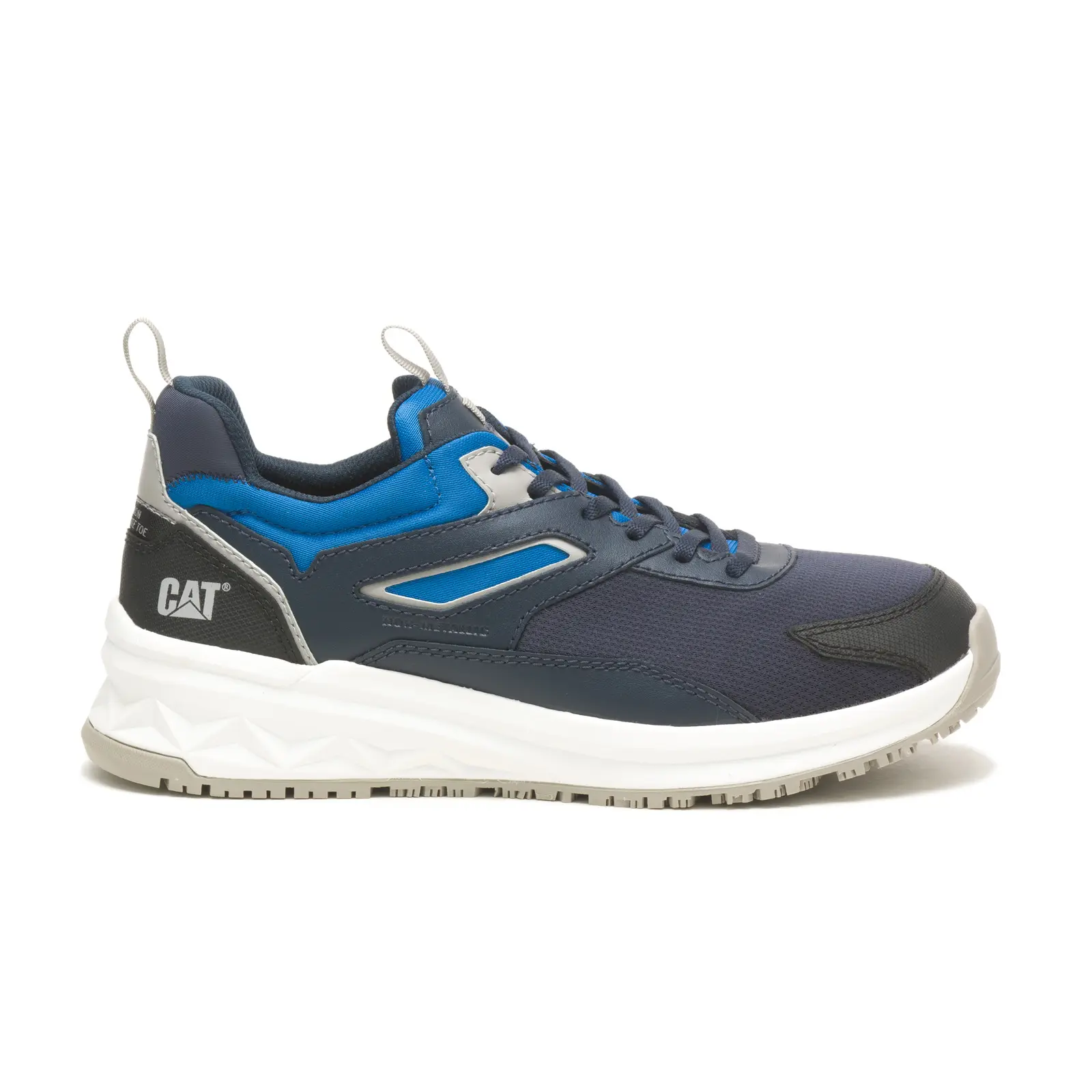 Caterpillar Streamline Runner Carbon Composite Toe Mens Blue Wide Work Shoes