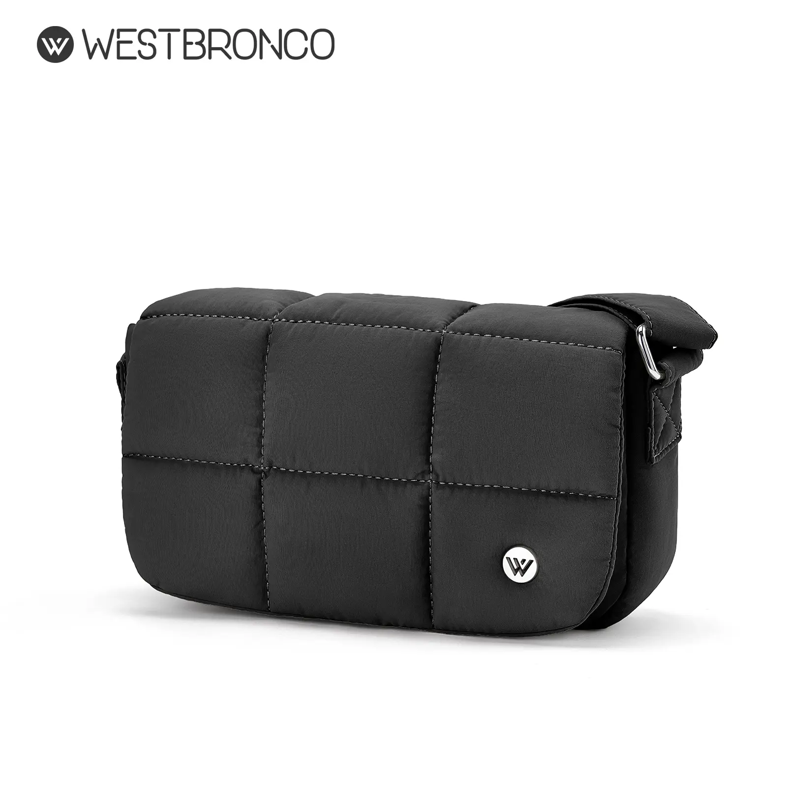 WESTBRONCO Small Women's Quilted Puffer Crossbody Bag - Adjustable Strap, Waterproof, Daily Fashion, Trendy Shoulder Bag, Lightweight, Fashionable, Stylish, Phone Holder, Spring Casual, Gift for Her, Lightweight Crossbody Bag