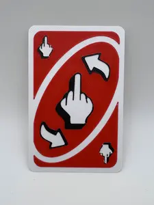 3D Printed Finger Reverse Prank Cards - UNO Style - Hilarious - Original Design for Fun and Laughter