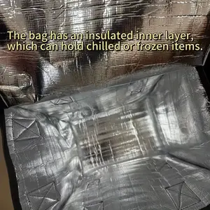 Foldable Wheel Handbag & Shopping Cart, Anti-Explosion Wheels, Zipper Closure, Thickened Washable, Travel Beach Shopping Airport, Reusable Shopping Bags, Space Saving Bag