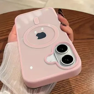 Phone case: New Luxury Magnetic Wireless Charging Case - Ultra Thin Transparent Design Compatible with iPhone 16Pro Max/15 Plus/14/13/12/11 /16e