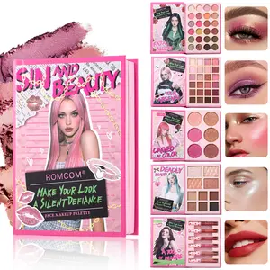 48-color pearl matte and shimmery eyeshadow, multifunctional face highlighter, blush, matte velvet lip gloss makeup palette