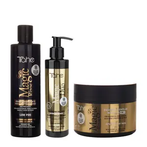 Tahe Magic Rizos Kit - Low Poo Shampoo 300ml, Intensive Hair Mask 3 in 1 300ml, Duo Curl Activator 200ml, Vegan Formula, Curly Method