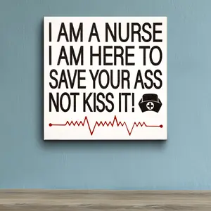 Jenny Gems Funny Nurse Gifts, Nurse Appreciation, Gift for Nurses, Nursing School Graduation, Shelf Decor and Wall Hanging, Made in USA, White