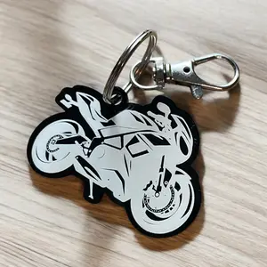 Custom Sport Bike Keychain - Motorcycle Rider Gift