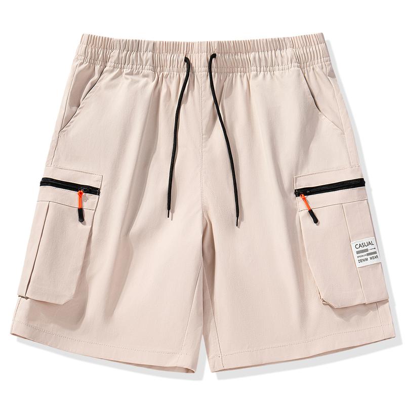 Men's Clothing Men's Overalls Straight Shorts with Zipper Casual Fashion Trend Summer