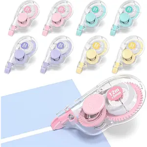 White Correction Tape, 39.4 Feet, 8 Pack Easy to Use Applicator for Instant Corrections, Tear-Resistant, Smooth & Quick-Drying Tape for Office & School Supplies