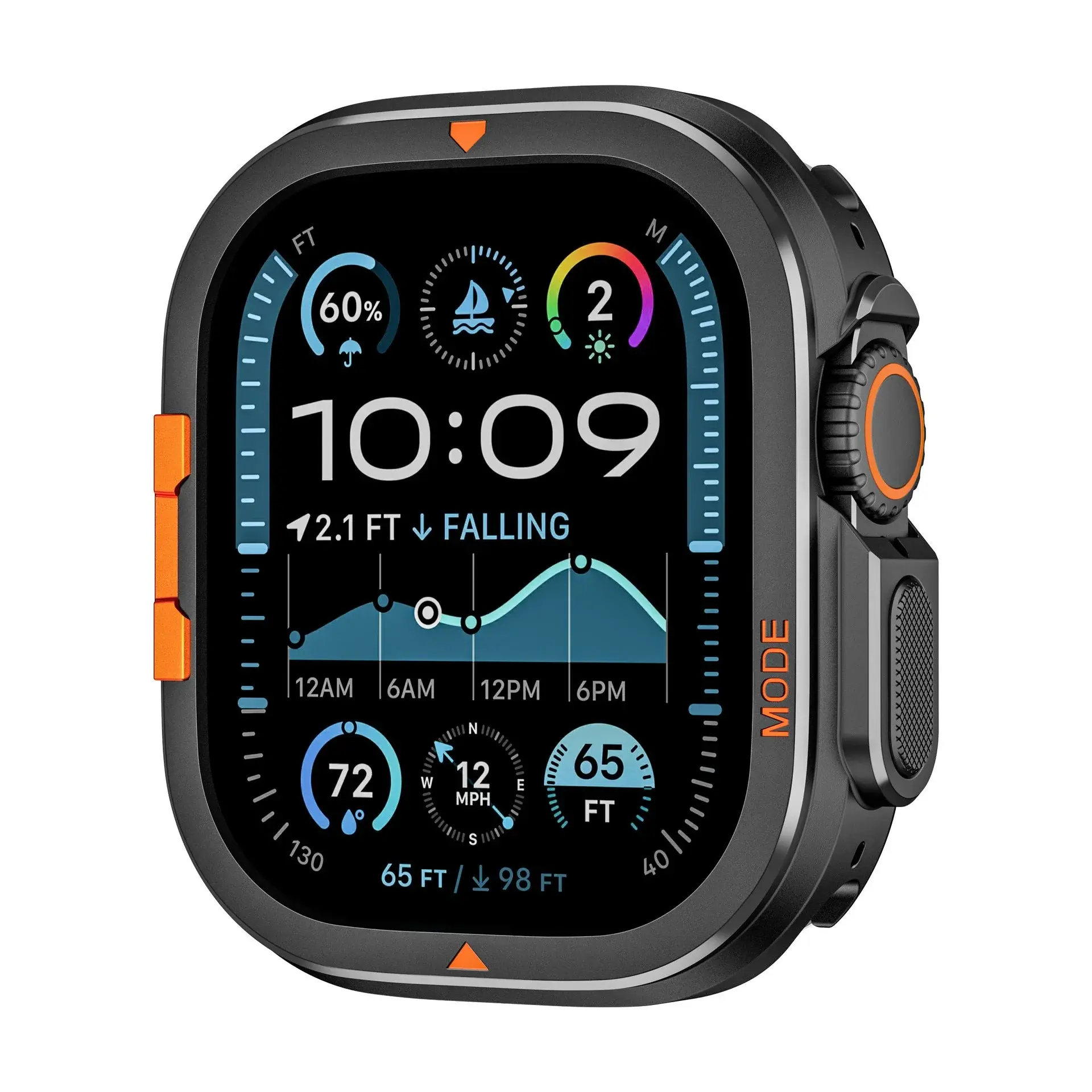 Rugged Zinc Alloy Electroplated Protective Smart Watch Accessory, Compatible with 49mm Ultra1/2 and 46mm Series 10 - Includes Watch Screen Cover and Accessories