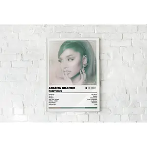 Ariana Grande Poster Print | Positions Poster | Music Poster | Album Cover Poster | Wall Decor | Music Gift | Room Décor