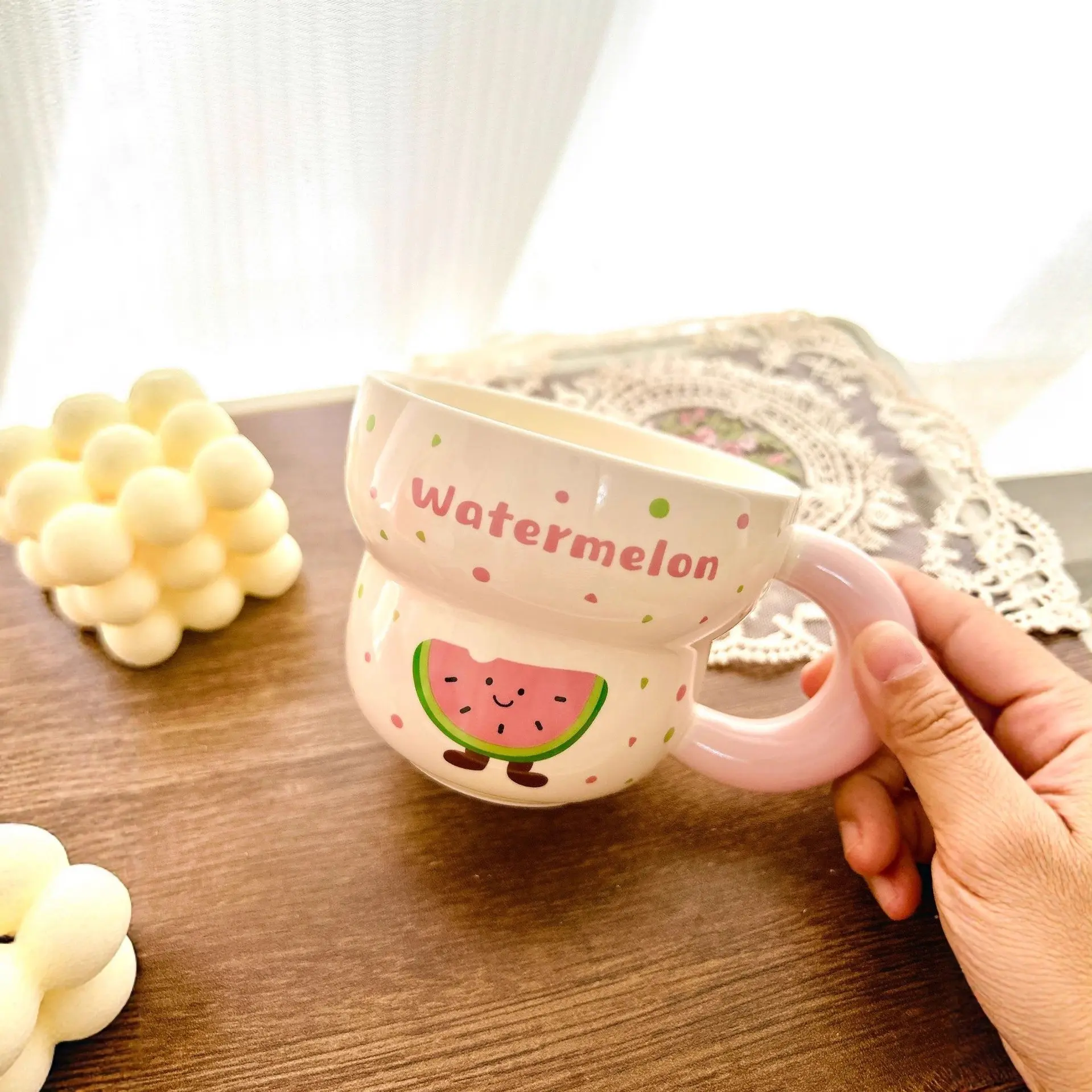 Cute Cartoon Banana Ceramic Cup, Milk Cup, Breakfast Mug, Unique Gift Souvenir, Small Batch Present, Perfect for Daily Use