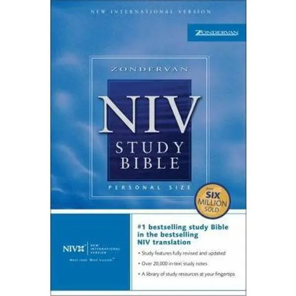 USED Book - Zondervan NIV Study Bible, Personal Size by Kenneth L. Barker (Hardcover) - english