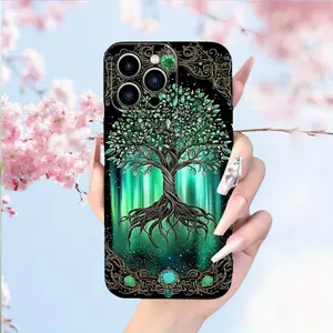 A Creative Tree of Life Pattern Phone Case, TPU Shockproof Full Coverage Precision Hole Protective Case, Suitable for iPhone 17/16/15/14/13/12/11 PRO PROMAX PLUS AIR E XS XSMAX, Ideal Gift for Friends and Family, YT537