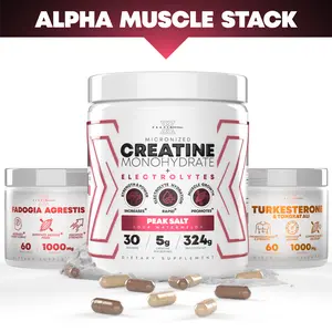 Alpha Muscle Stack | Natural Testosterone Booster & TRT Alternative | Muscle, Strength & Performance Support