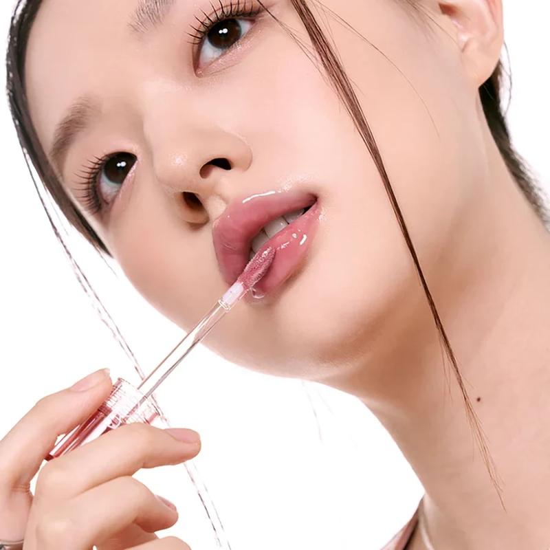 rom&nd Glasting Color Gloss 01 Peony Ballet - Rosy Pink Glass Shine Lip Gloss, Hydrating K‑Beauty Lip Topper, Non‑Sticky High Shine Gloss, Plumping Juicy Lips, Korean Makeup, 4g, romand