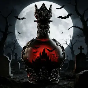New Pot-Style Whisky Bottle, Potion Style Whiskey Glass, Halloween Storm Mystery Elixir, 350ML, Kitchenware