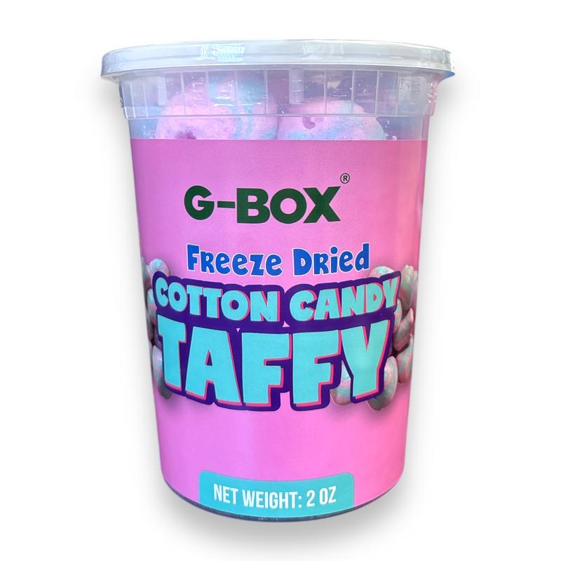 G-BOX Freeze Dried Taffy| Freeze Dried Cotton Candy| Pink Cotton Candy, Crunchy, TikTok Trend Items, Featuring Old School Candy Vibes, Perfect for Fans of Freeze Dried Candies (Cotton Candy)