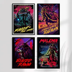 Praise the Sun Video Game Poster Unframed - Dynamic Comic-Style Movie/Game Posters, Gaming Poster, Elden Ring Gamer Room Decor, Video Gaming Prints,  PC Wall Art Decor Gift, Wall decor, Home Decor, Birthday Gift.