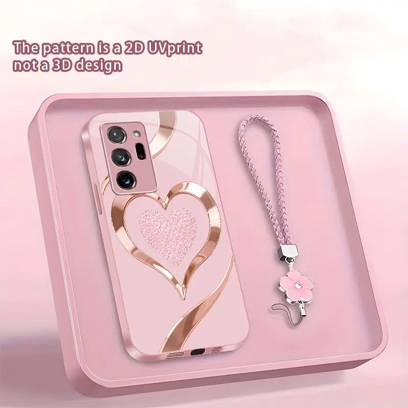 Suitable for [Galaxy Note20 Ultra 5g ] Women's new phone case,Stylish, premium-look heart pattern; full-coverage camera protection that fits the phone perfectly; available in a variety of colors !YM99