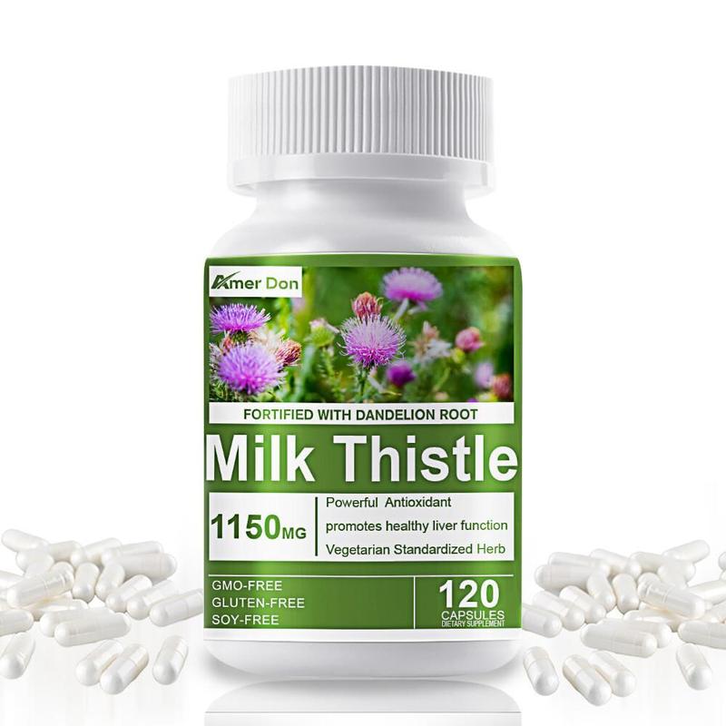 Liver Cleanse & Detox Support Supplement 1600mg with 120 caps + Milk Thistle