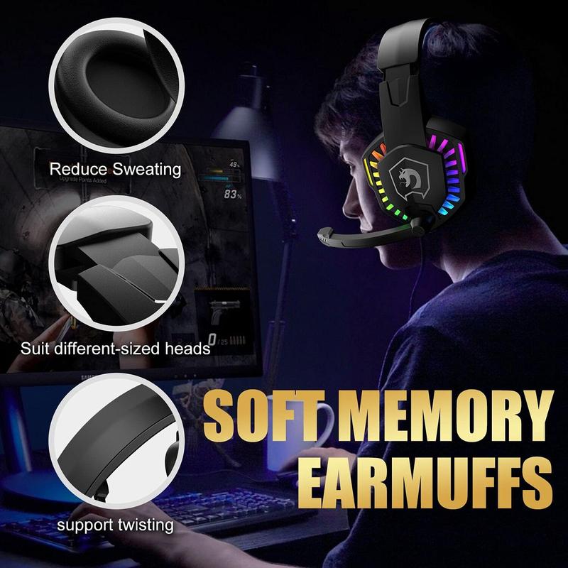 ZIYOU LANG x 	MANBASNAKE Wired Gaming Keyboard and Mouse Headset Combo,Rainbow LED Backlit Wired Keyboard,Over Ear Headphone with Mic,Rainbow Backlit Gaming Mice,Mouse Pad,for PC,Laptop,Mac,PS4,Xbox wired mechanical keyboard boyfriend gift black friday