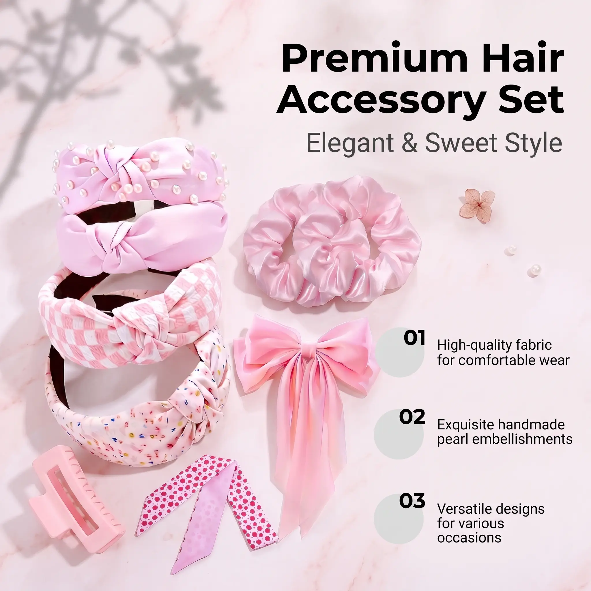 Cute headband  clip decoration set, novel multifunctional scrunchie (with clips), fashionable women’s  , minimalist headpieces, trendy scrunchies, minimalist scrunchies, Mother’s Day gifts, holiday gifts, everyday outfits