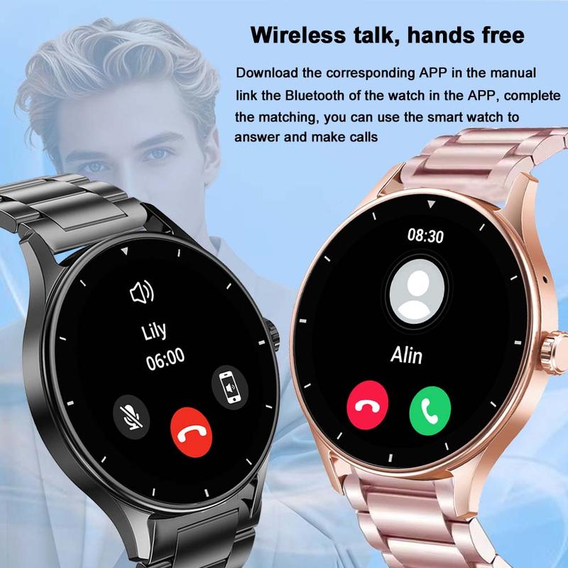 New 2026 Fashion Smart Watch Screen 1.53 Inch HD Holiday Gift for Men Women Bt-compatible Phone Call Health Tracker Sports Mode Notification Reminder