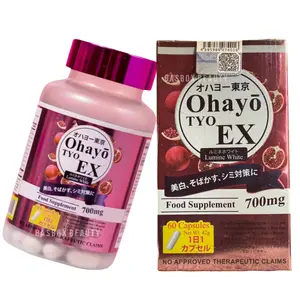 OhayoTYO EX Lumine White Glutathione 700mg, 60 Capsules