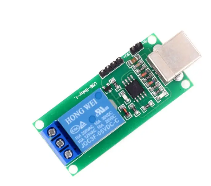 USB Control Module 1-Channel 5V Relay Module (No Driver Needed)