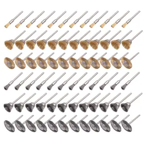72Pcs Steel Wire Cup Brush Polishing Wheels Set, 1/8" Shank, Compatible with Rotary Tools and Drills