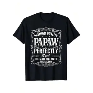 Men's Vintage Papaw Fathers Day Grandpa Gift for Men Funny T T Shirt Breathable Sweat Wicking and Soft Suitable for Daily Commutes Lounging at Home and Casual Wear