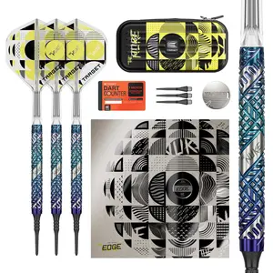 Target Darts Luke Littler Edge Soft Pixel Tip Dart Set, 19G | 95% Tungsten Darts, The Nuke Player Edition with Takoma Wallet, Swiss Conversion Points & No.2 K-Flex Flights
