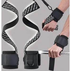 Heavy-Duty Lifting Straps with Quick-Release D Ring & Padded Wrist Support. Non-Slip Grip for Deadlifts, Pull-Ups, Rows. Men & Women Weightlifting & Gym Accessories