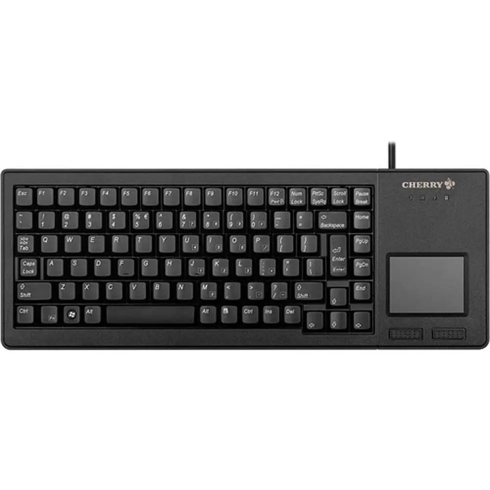CHERRY G84-5500 UltraSlim USB PC Keyboard with Integrated Touchpad, Black, Computer Accessories