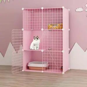 Luxury Indoor Cat Cage, Multi-Layered Villa Design, Secure Enclosure for Kittens, Home Use, Special Price Offer