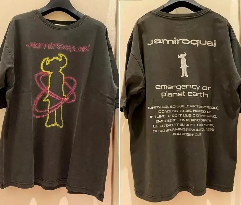 [SALE UP TO 50%] Jamiroquai Band Graphic Charcoal 2 Side Short sleeve Unisex T shirt S-5XL