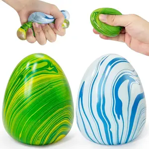 Stress Eggs Fidget Toys, Squishy Egg Suga Toys for Kids & Adults, Sensory Stretchy Squeeze Stress Relief Balls for Anxiety, Squeeze Balls for Desk Toy, Birthday Gifts Party Favors, Classroom Prizes