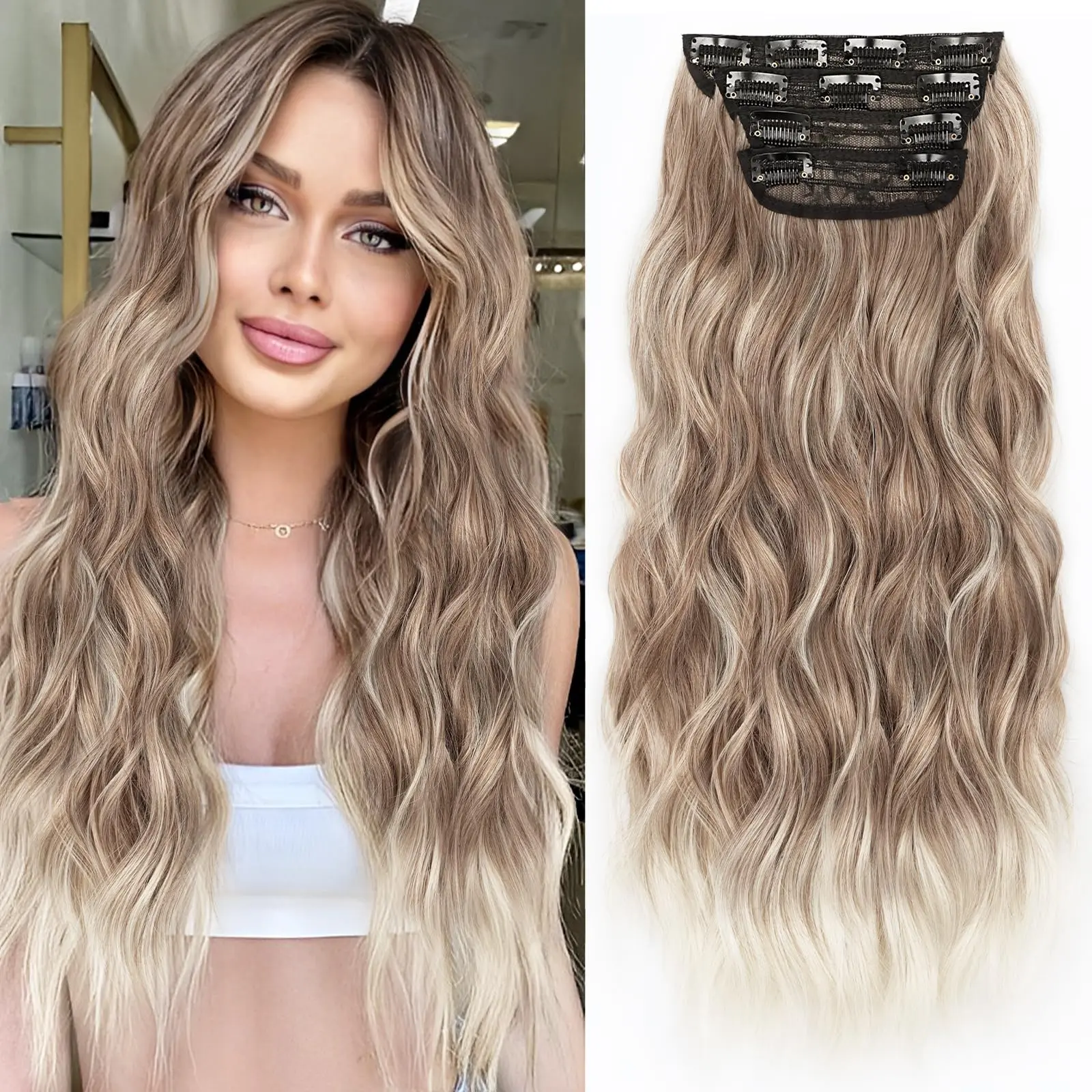 Ash Brown with Blonde Ends