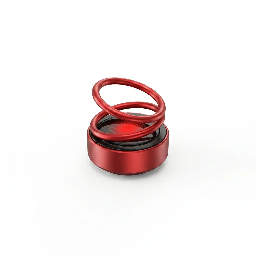 Premium Solar Powered Mini Portable Kinetic Molecular Heater Double Ring Design, Fast Efficient Heating Car Windshield Defroster Ice Snow Melting Tool, 360 Degree All-Round Compact Heater for Auto Interior Home Bedroom Bathroom Camping Outdoor Winter Use.