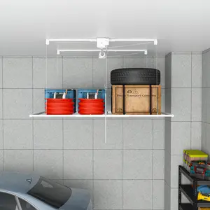 Aobtkel®Overhead Garage Storage Rack 3x6 FT for High Ceilings 10-12 FT, 270LBS Capacity All-Steel Construction with Safety Lock (Installation Required, Heavy-Duty Garage Organizer)#Summervibes