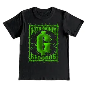 Goth Money Records Green Slime T-Shirt Tee Y2K Black Kray Sickboyrari T-Shirt, Adult & Kids Size Crewneck Sweatshirt, Streetwear Graphic Tee, Y2K Clothes, Hip Hop Rapper T-shirt, Gift For Fan, Men's Outfits, Music Tour 90s Merch