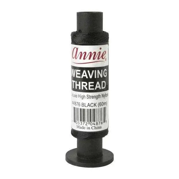 Annie #4876 High Strength Heavy Duty Nylon Sewing Thread, 60m Black Thread with Smooth Glide, Strong Seam Supply for Textiles, Soft Furnishings, Heavy Duty Thread
